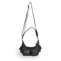 Schultertasche Leder schwarz - ANOKHI