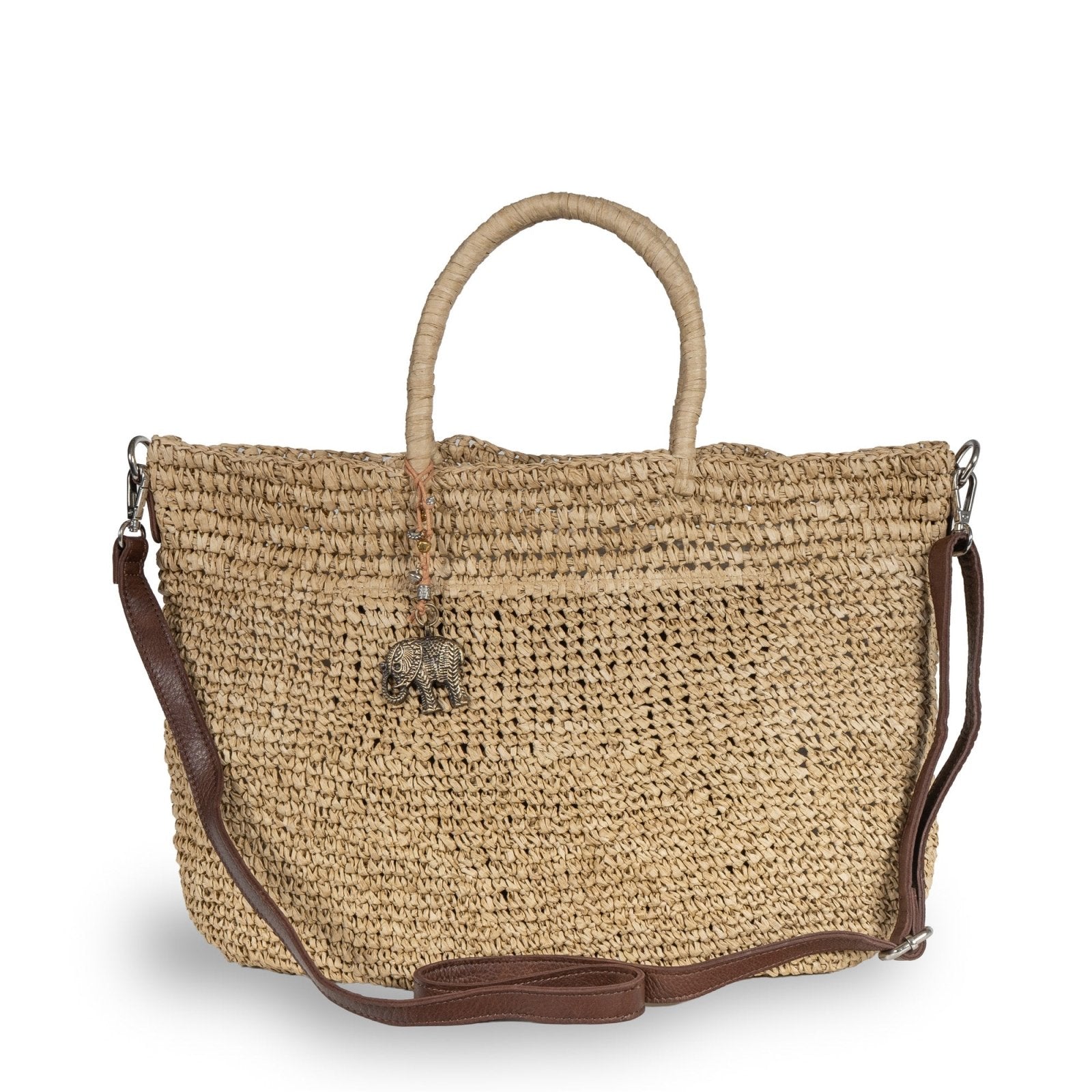 Tote Bag aus Bast Handarbeit natur - ANOKHI
