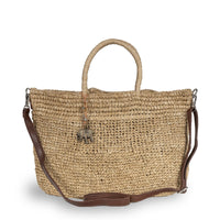 Tote Bag aus Bast Handarbeit natur - ANOKHI