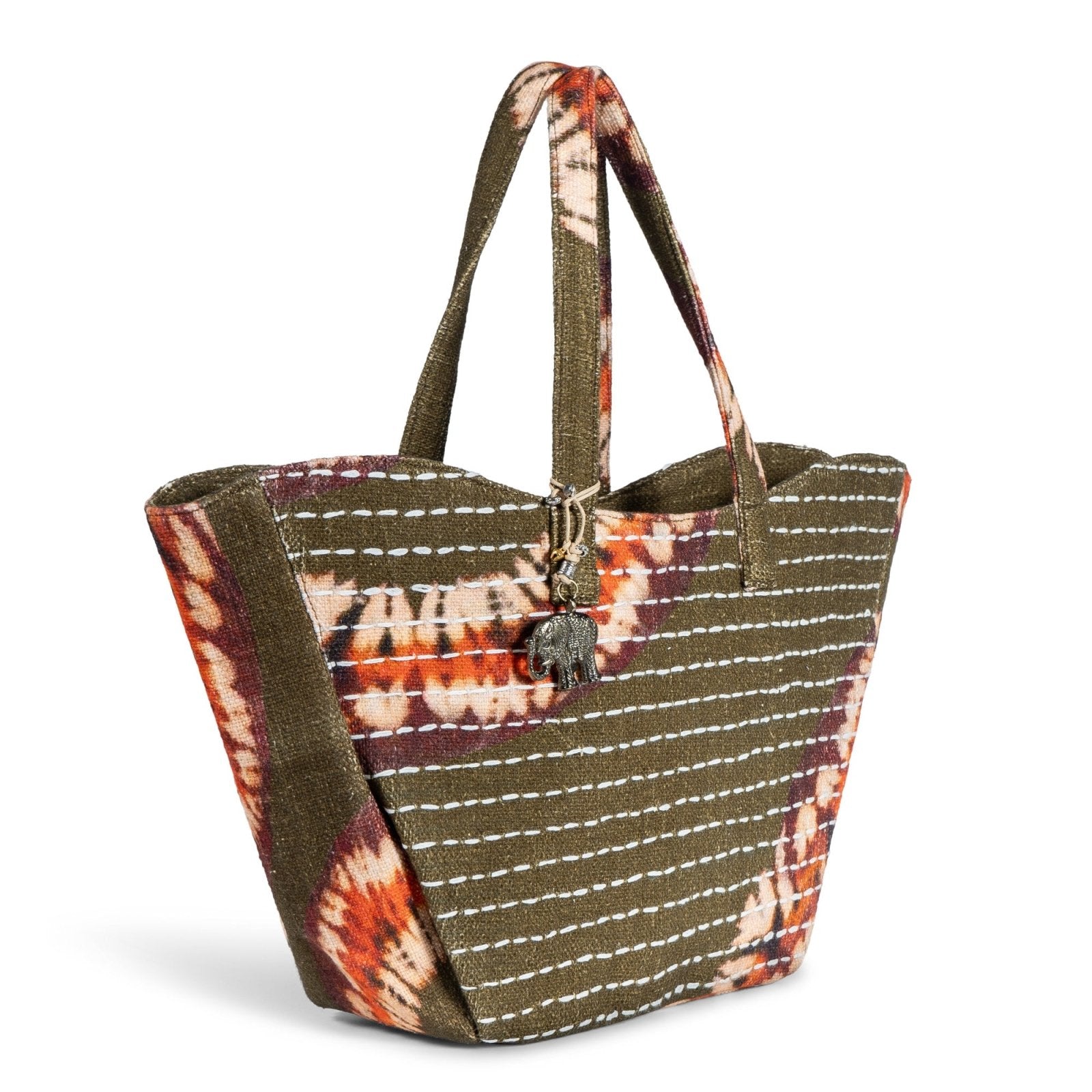 Tote Bag Batik oliv - ANOKHI