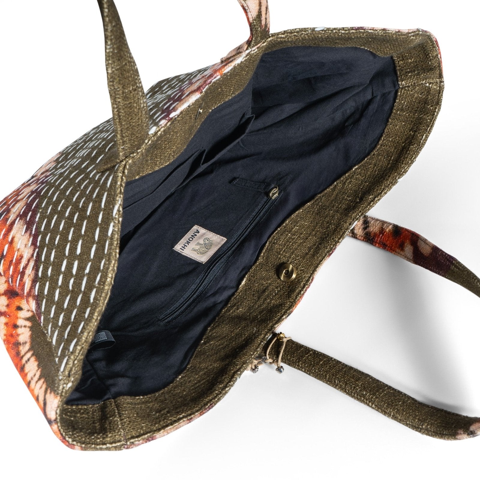 Tote Bag Batik oliv - ANOKHI