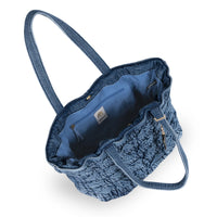 Tote Bag Denim blue Bubbledessin - ANOKHI