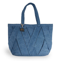 Tote Bag geflochten Denim blau - ANOKHI