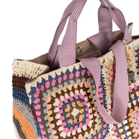 Tote Bag gehäkelt Handarbeit multicolor - ANOKHI