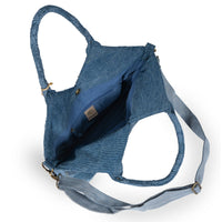Tote Bag groß Blue Denim bestickt - ANOKHI