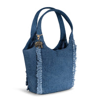 Tote Bag Groß Denim blau – 2