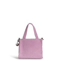 Tote Bag klein gehäkelt Handarbeit Blumenmuster rosa – 5