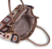 Tote Bag Large gehäkelt Handarbeit braun – 4