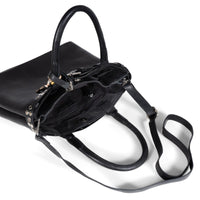 Tote Bag Leder mittlere Größe schwarz Nieten – 5