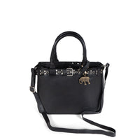 Tote Bag Leder mittlere Größe schwarz Nieten – 4