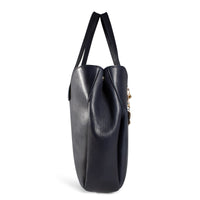 Leather Tote Bag navy – 3