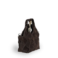 Tote Bag mini Velourleder braun - ANOKHI