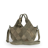 Tote Bag mini Velourleder olive - ANOKHI