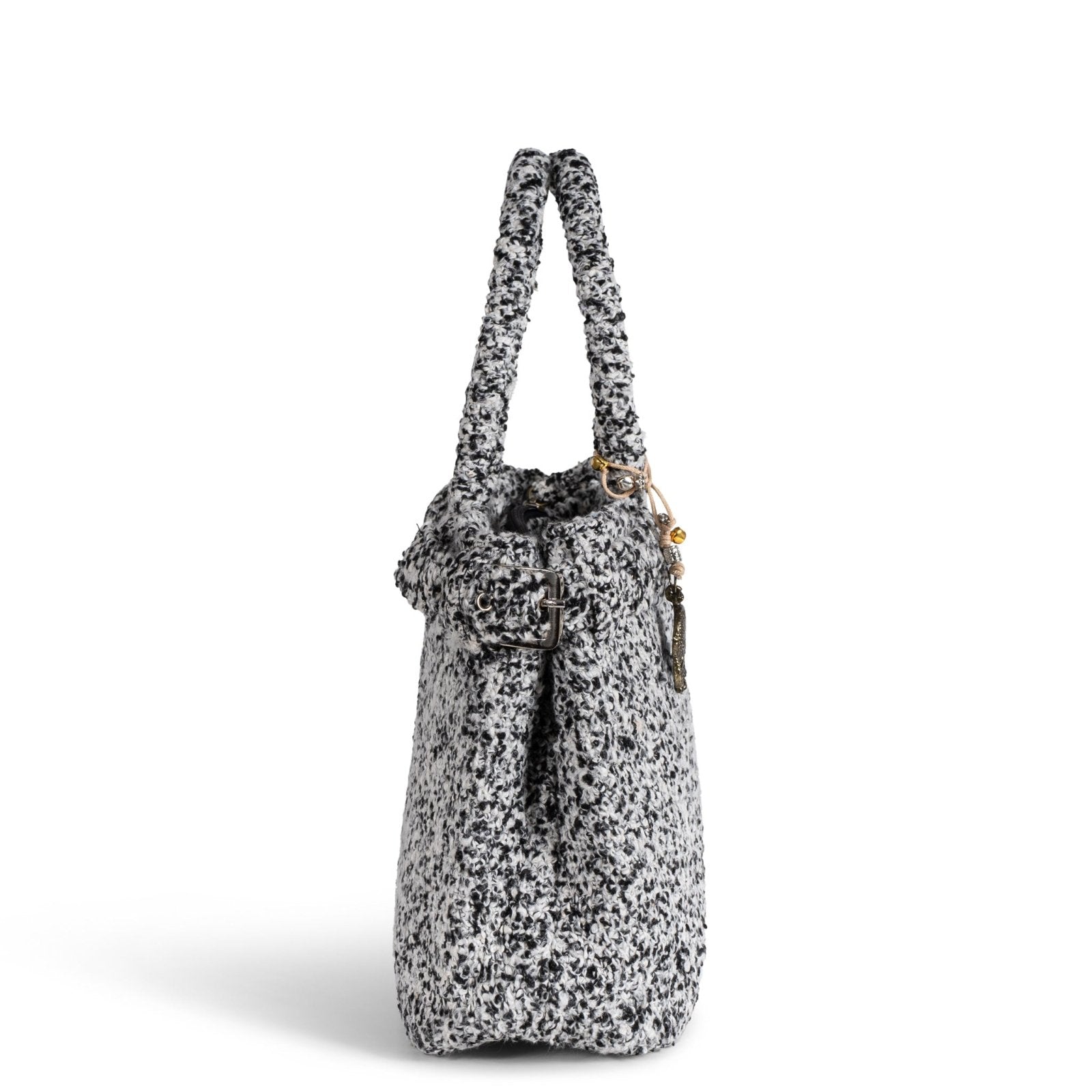 Tote Bag Tasche mittlere Größe Bouclé Salt & Pepper - ANOKHI