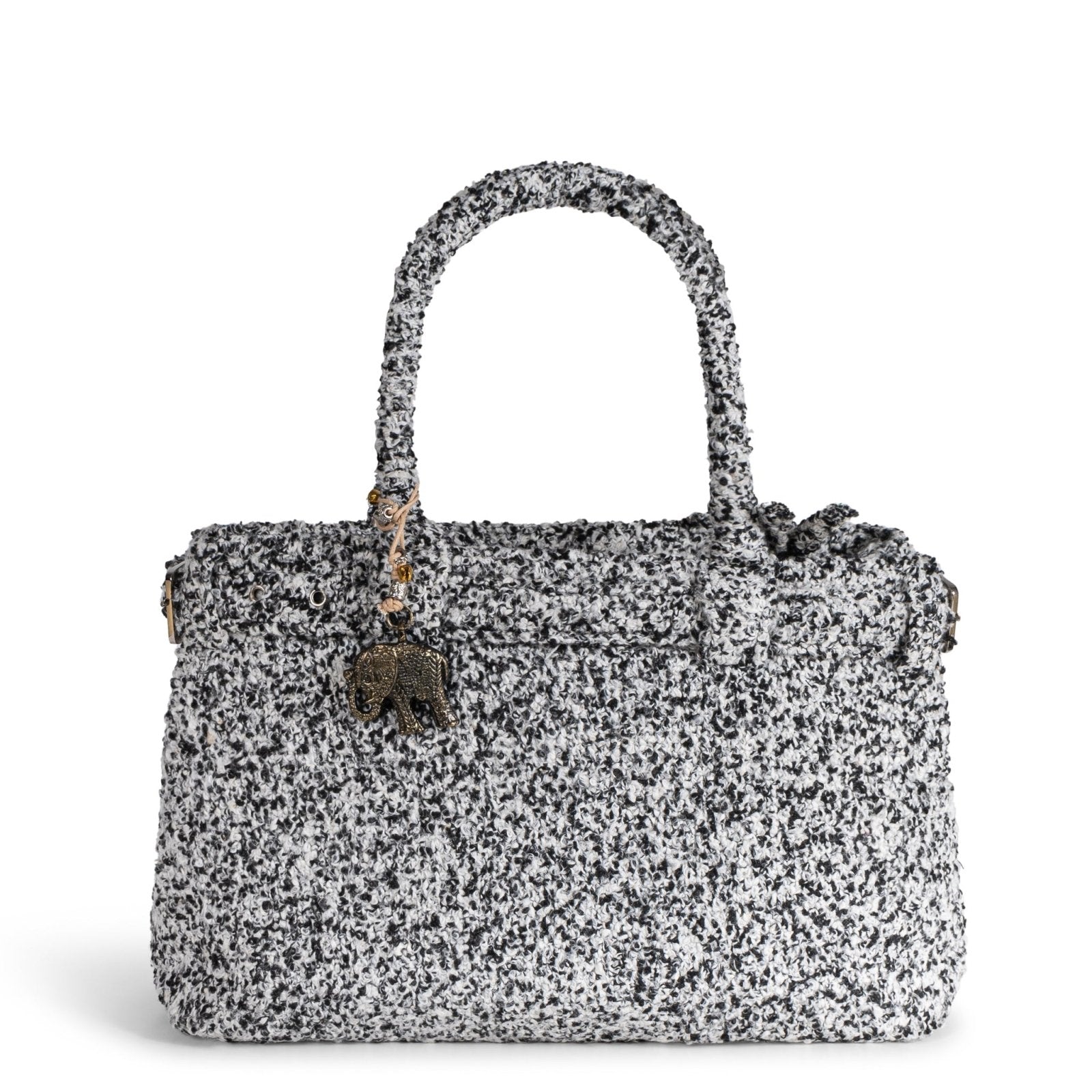 Tote Bag Tasche mittlere Größe Bouclé Salt & Pepper - ANOKHI