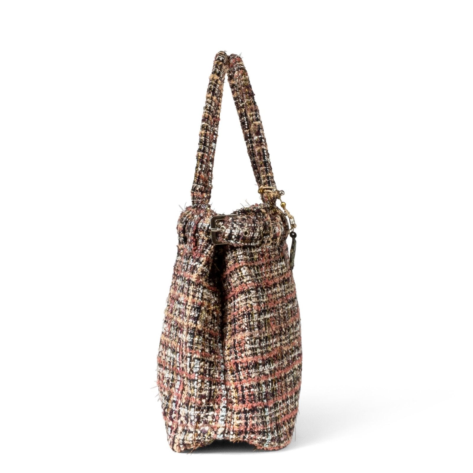 Tote Bag Tasche Tweed braun beige - ANOKHI