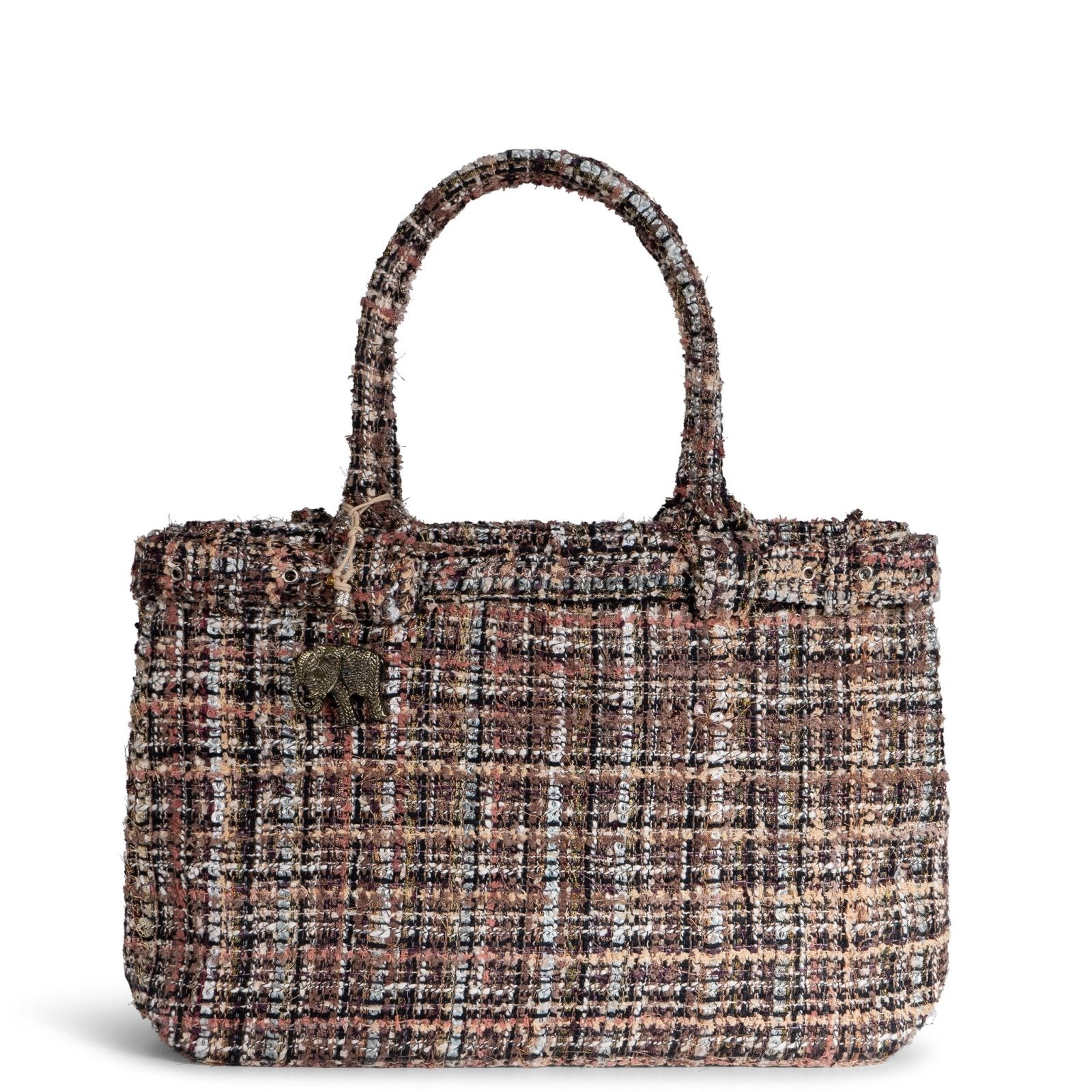 Tote Bag Tasche Tweed braun beige - ANOKHI