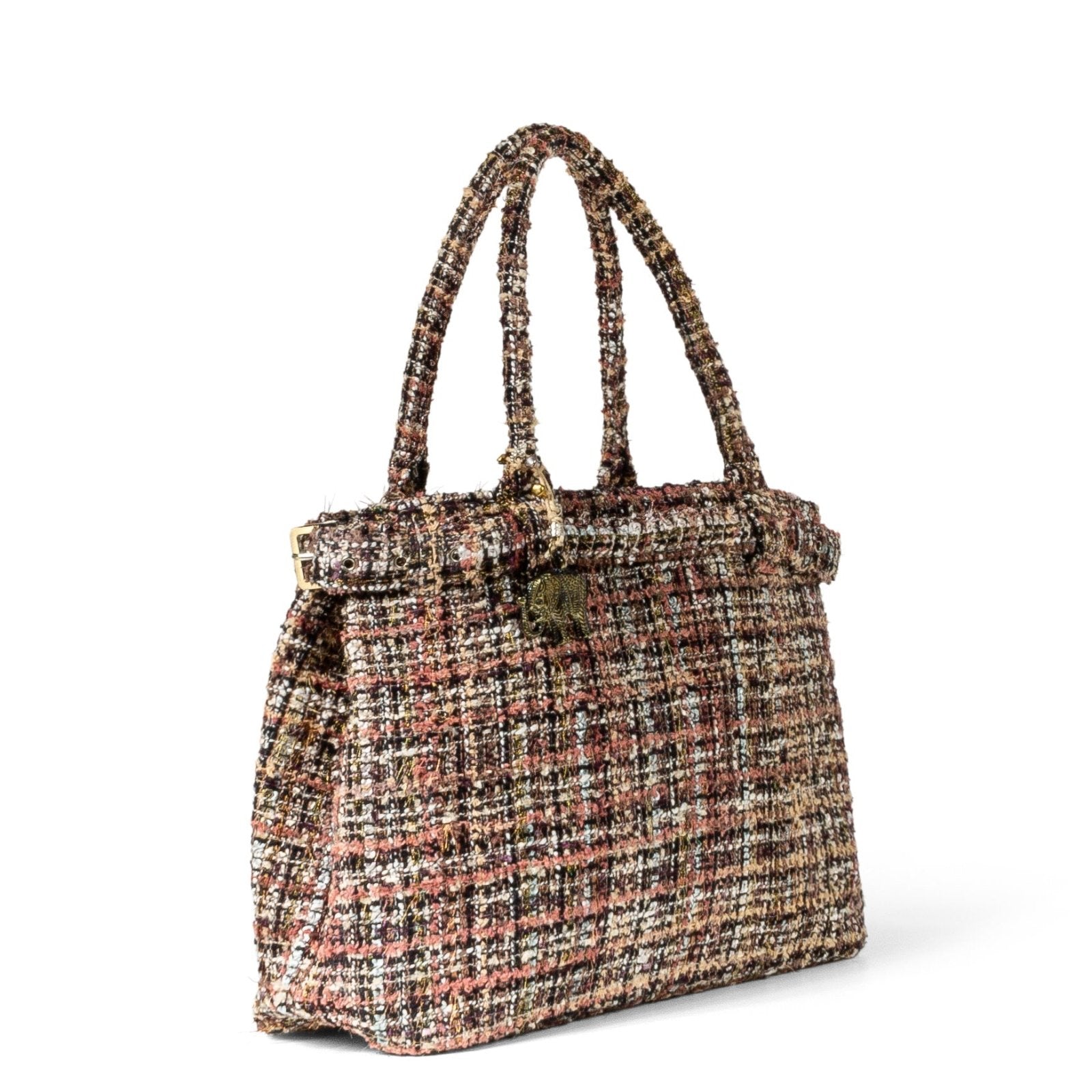 Tote Bag Tasche Tweed braun beige - ANOKHI