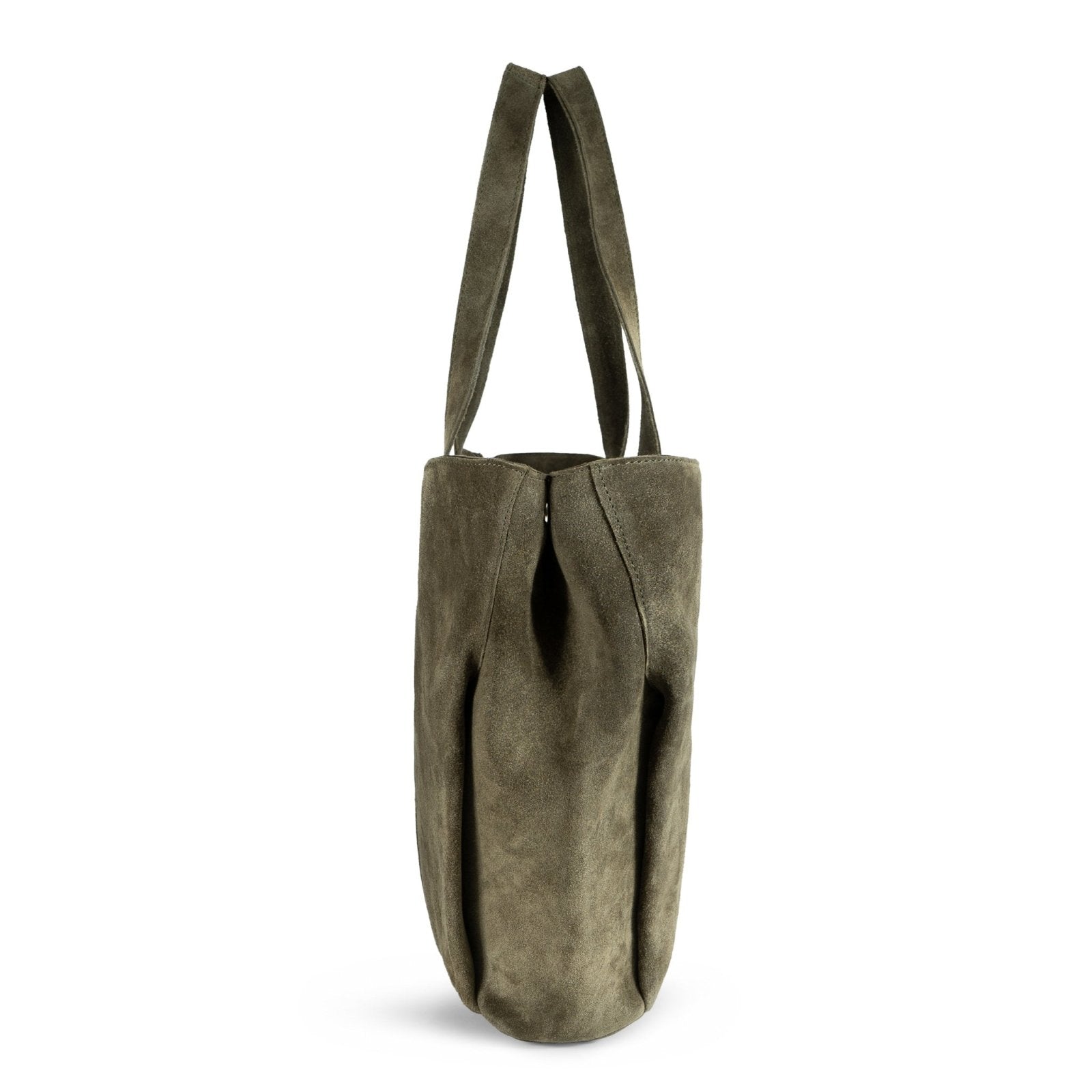Tote Bag Velourleder olive - ANOKHI