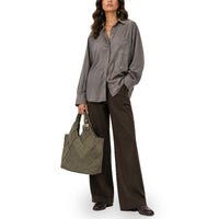 Tote Bag Velourleder olive - ANOKHI