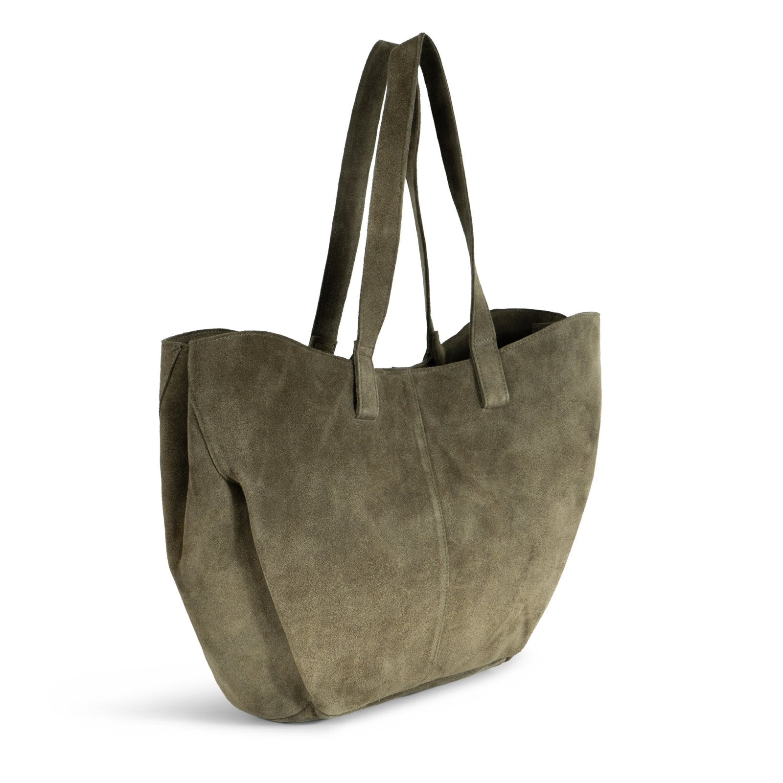 Tote Bag Velourleder olive - ANOKHI