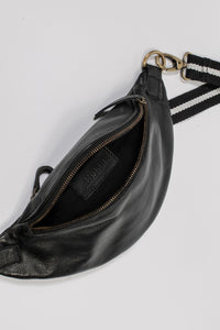 Schwarze Leder Beltbag "Charlie M – 4