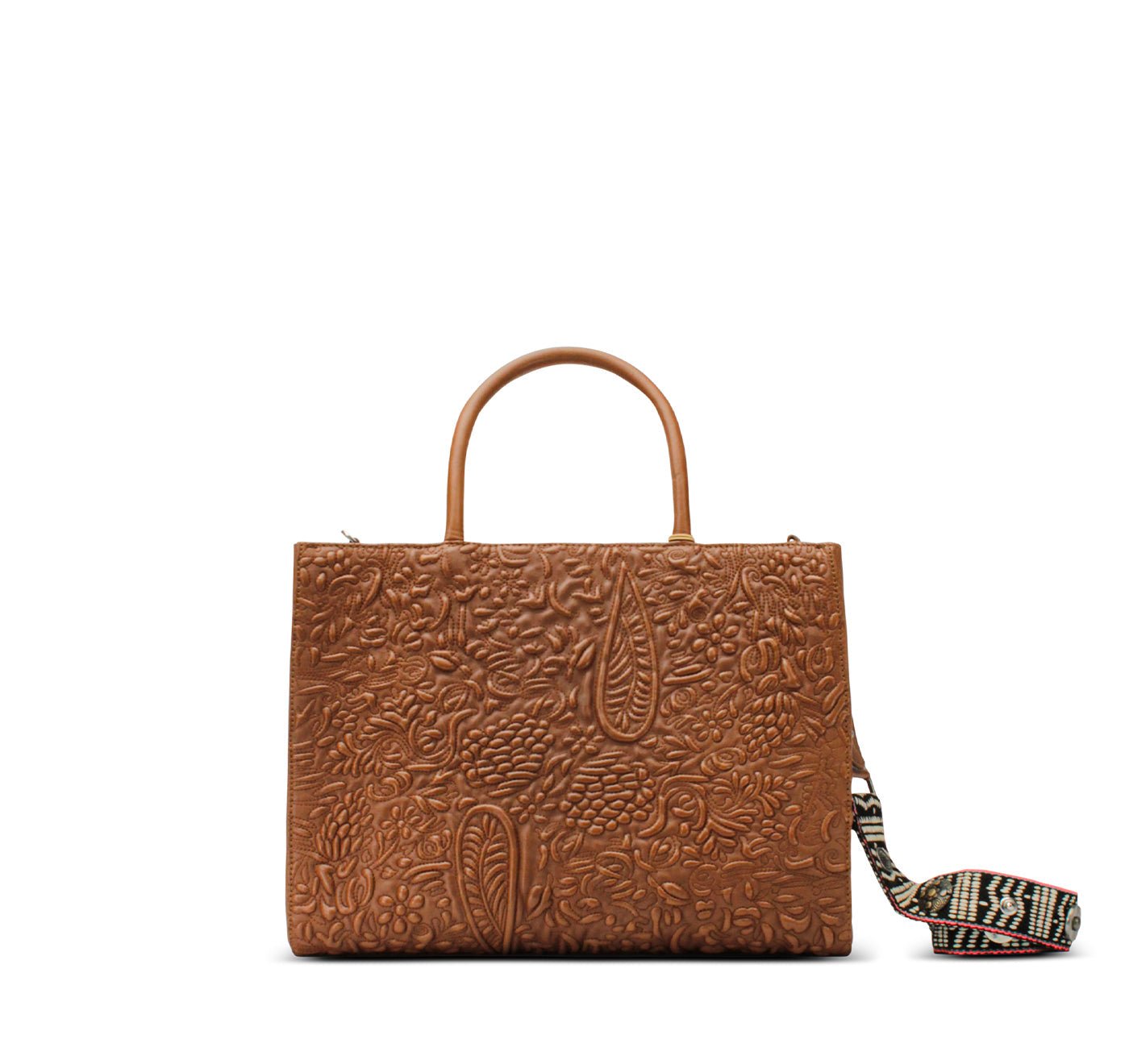 Tote Bag aus Leder mit Threadfilling - ANOKHI