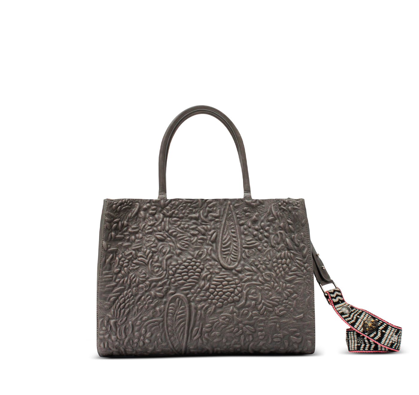 Tote Bag aus Leder mit Threadfilling - ANOKHI