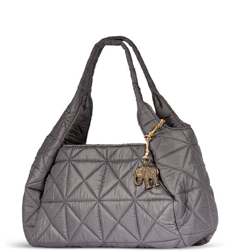 Tragetasche aus gestepptem Nylon mit Magnetverschluss