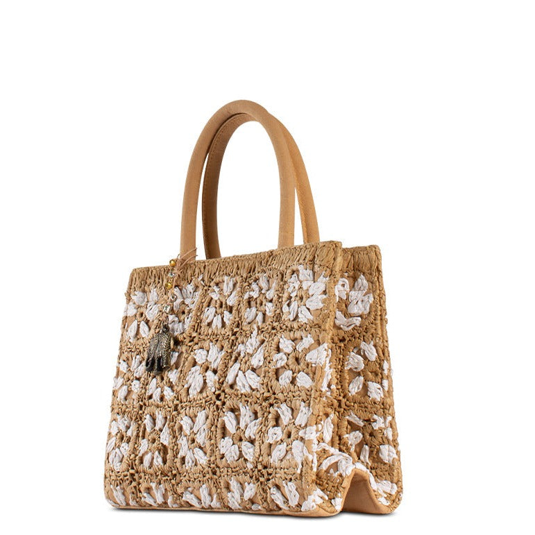 Book Tote  Raffia Medium