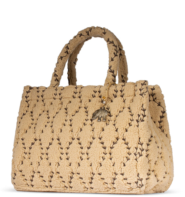 Elegante Handtasche mit Blattmuster