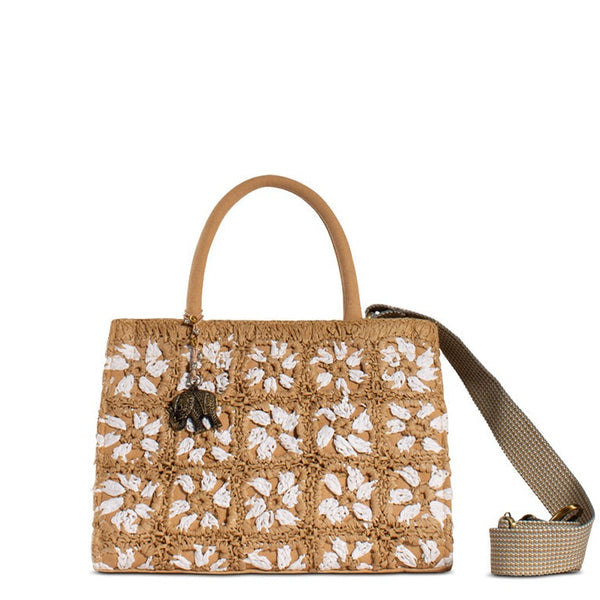 Book Tote  Raffia Medium