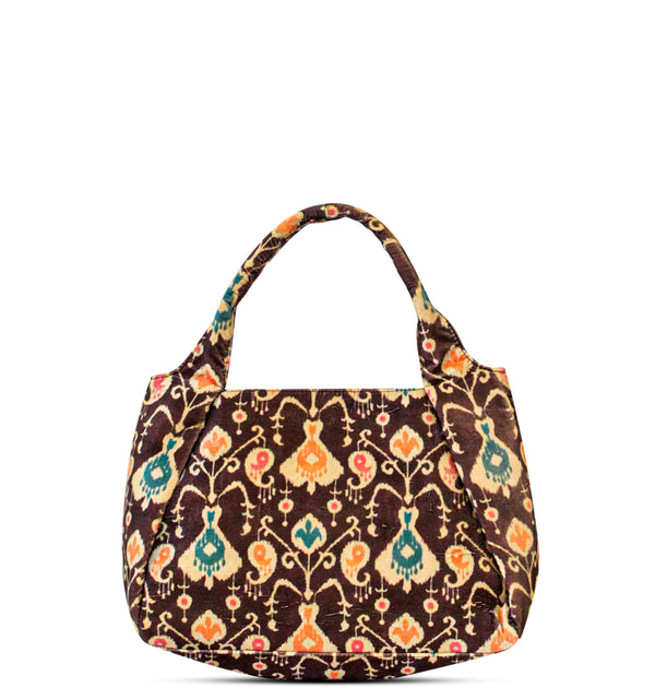 Stylische Winter Tote Bag in mittlerer Größe mit floralem Muster in dunklem Rot abnehmbarem Schultergurt und praktischen Fächern