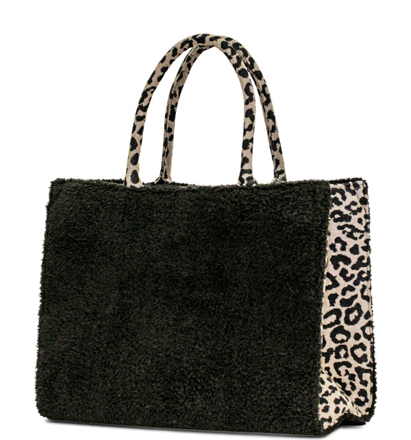 Schwarze Book Tote von Anokhi stilvoll geräumig und praktisch