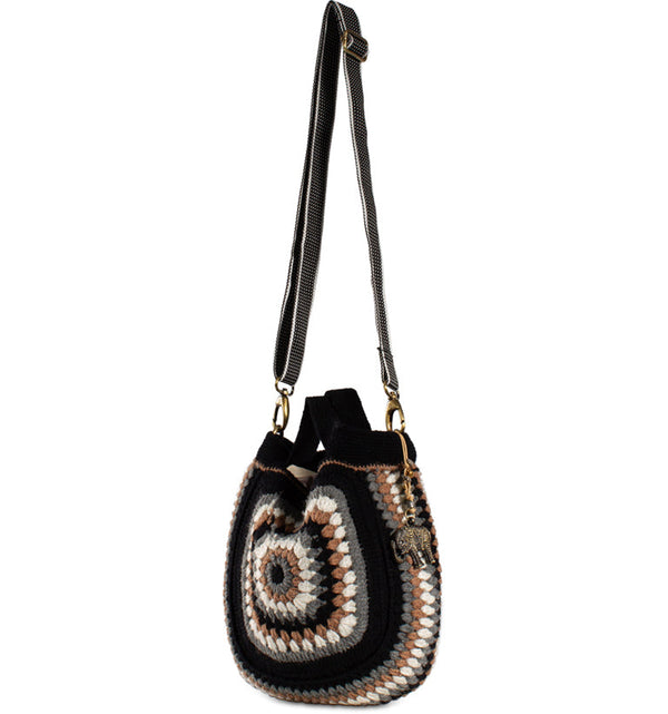 "Häkelbeutel, Hippiebag Schwarz"