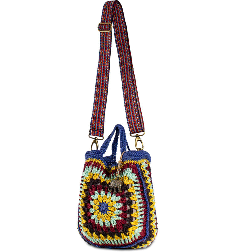 "Häkelbeutel, Hippiebag Blau"