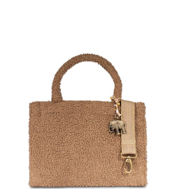 Book Tote Handtasche aus braunem Kunstfell – Zeitlos & Vielseitig