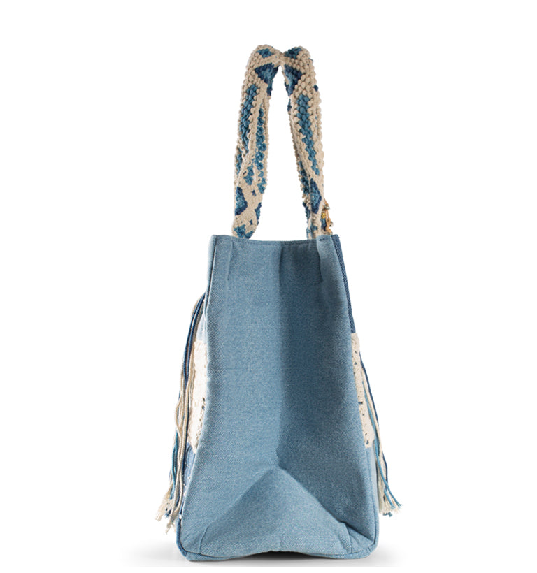 Book Tote Tasche Blau