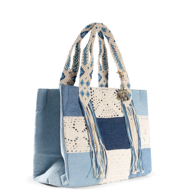 Book Tote Tasche Blau