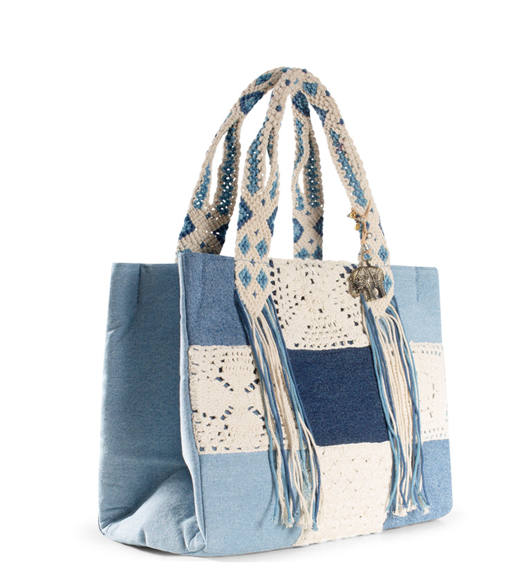 Book Tote Tasche Blau