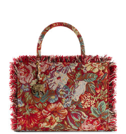 Tote Bag Handtasche Damenhandtasche aus Textilüberwiegend Baumwolle in Rot