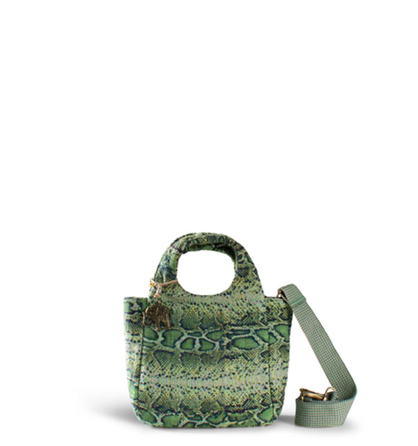 Kleine HandtascheMini Tasche Damenhandtasche aus Textilüberwiegend Baumwolle in Grün