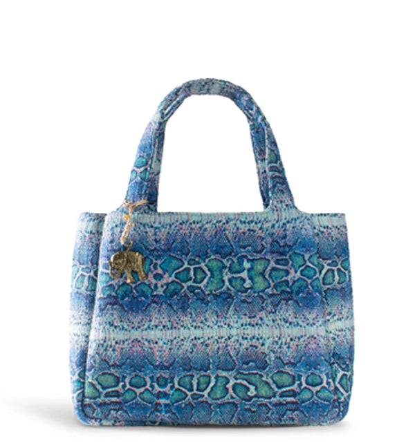 Tote Bag Handtasche Damenhandtasche aus Textilüberwiegend Baumwolle in Blau