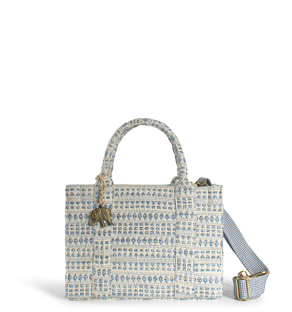 Book Tote Tasche Damenhandtasche aus Textil in Blau