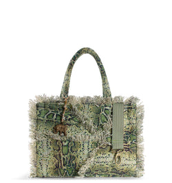 Tote Bag Handtasche Damenhandtasche aus Textilüberwiegend Baumwolle in Grün