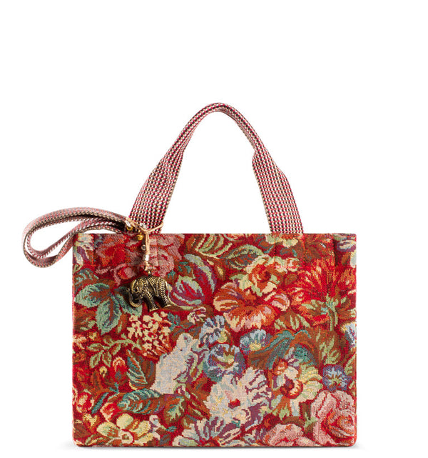 Tote Bag Handtasche Damenhandtasche aus Textilüberwiegend Baumwolle in Rot