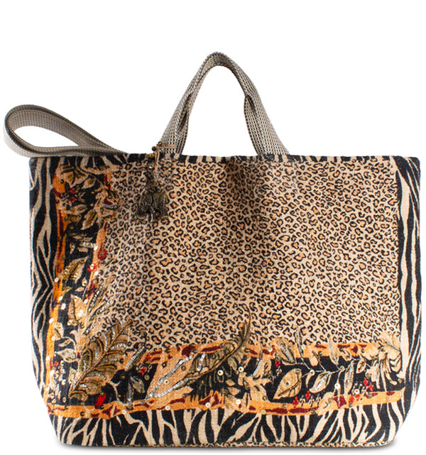 Strandtasche Shopper xl Damenhandtasche aus Textil in Gelb