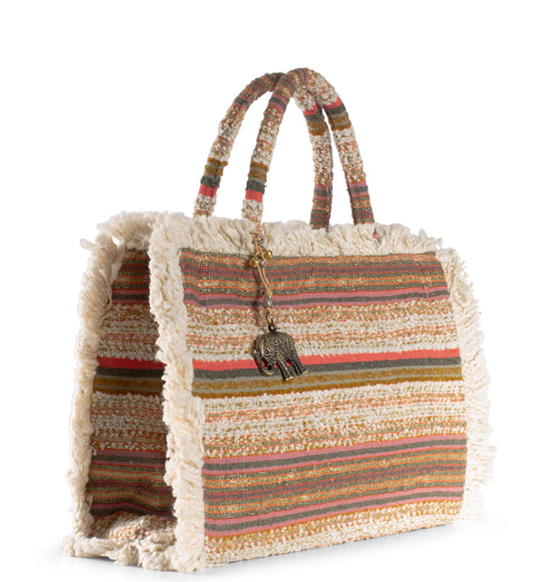 Tote Bag Handtasche Damenhandtasche aus Textilüberwiegend Baumwolle in Multicolor