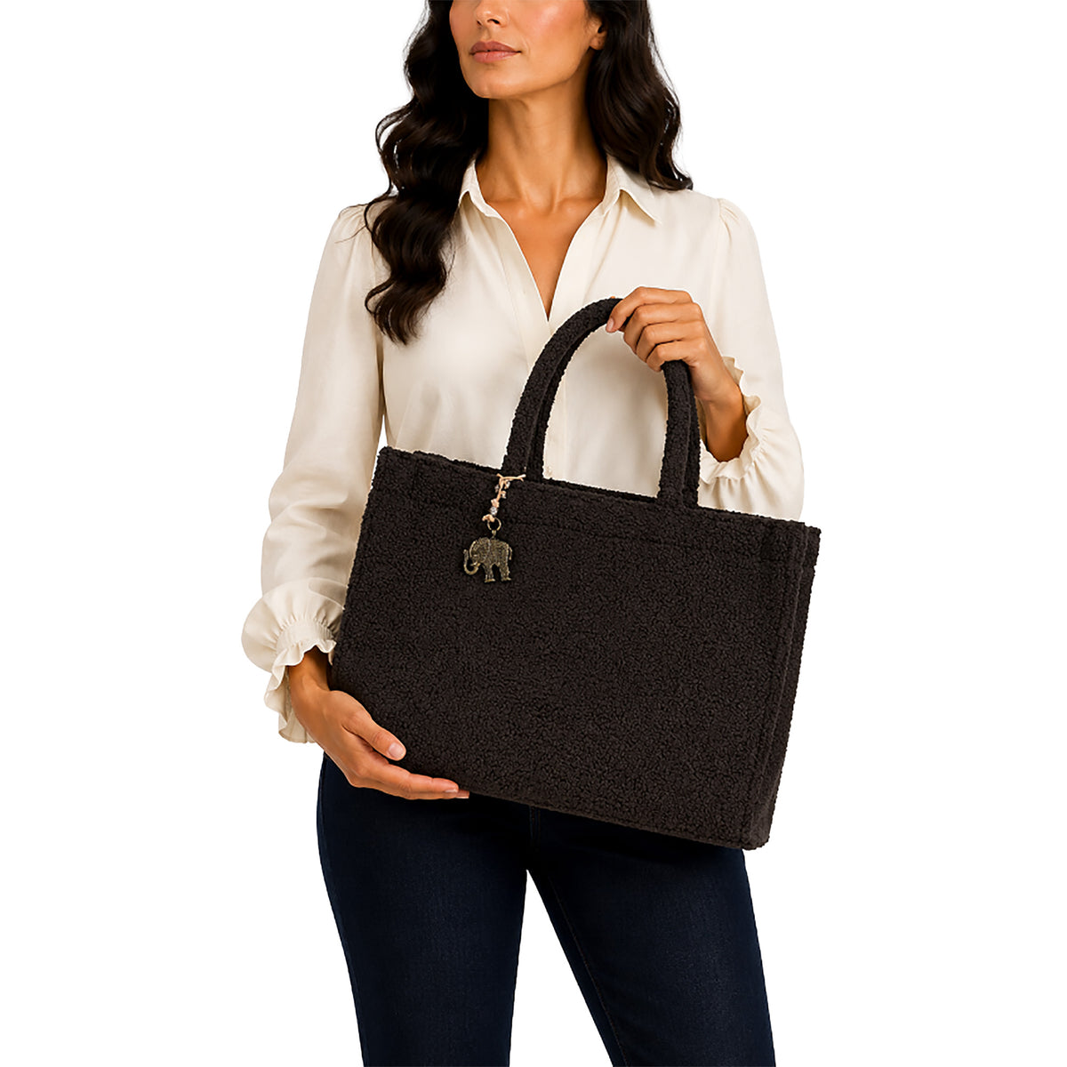 Schultertasche Jessy Large Bouclé