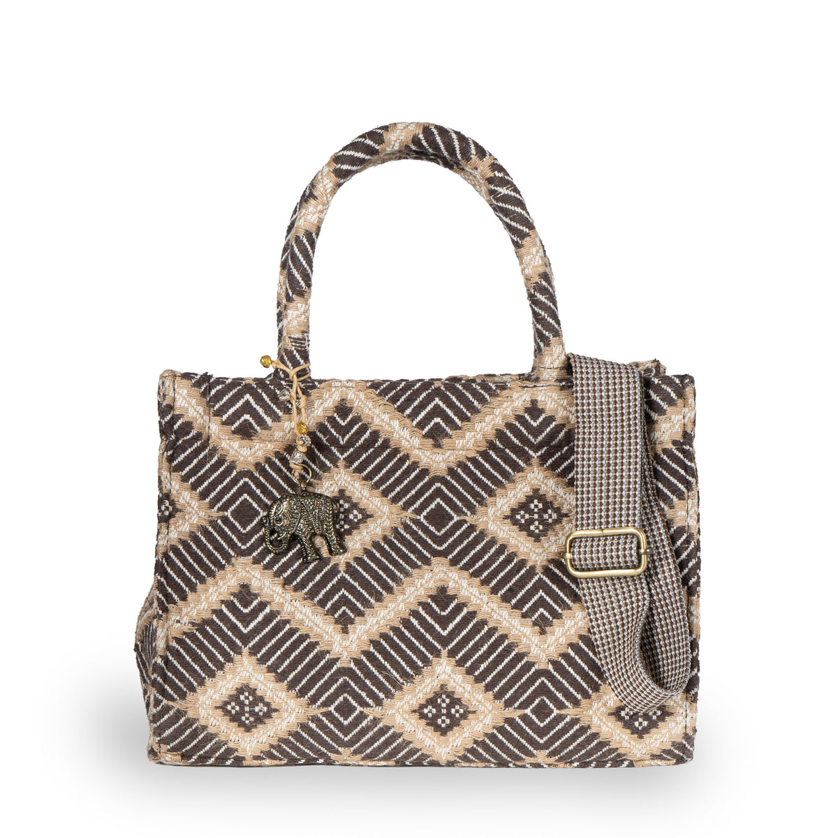 Book Tote mittlere Größe braun beige
